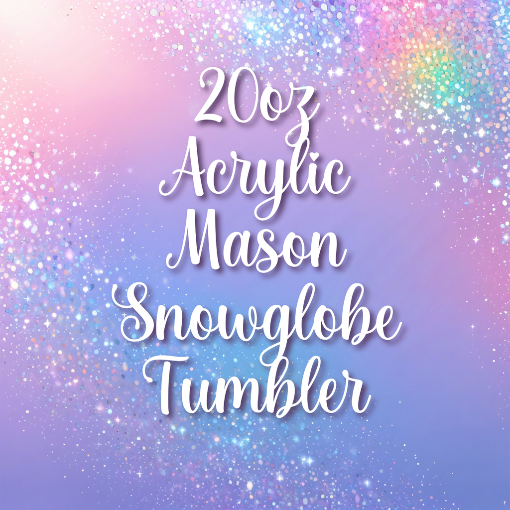 20oz Acrylic Mason Snowglobe Tumbler