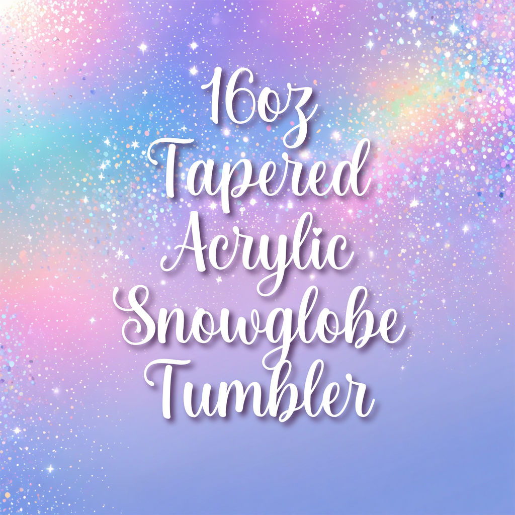 16oz Tapered Acrylic Snowglobe Tumbler