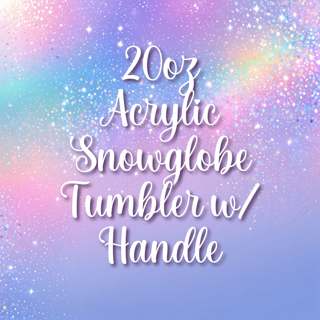 20oz Acrylic Snowglobe Tumbler With Handle