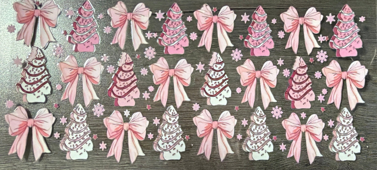 Pink Trees And Bows UVDTF