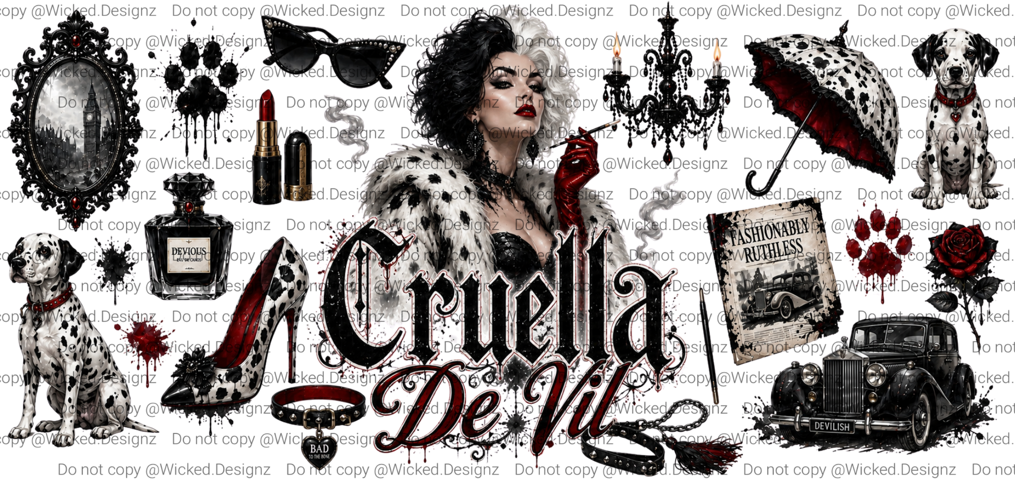 Cruella De Vil UVDTF
