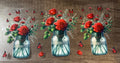 Mason Jar Vase of Roses UVDTF