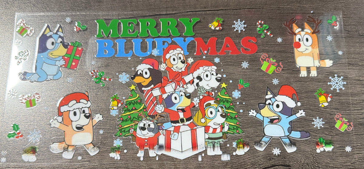 Merry Blueymas UV DTF