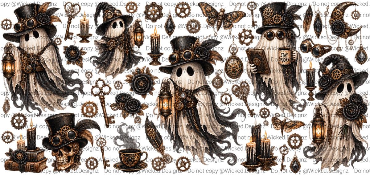 Steampunk Ghosts UVDTF