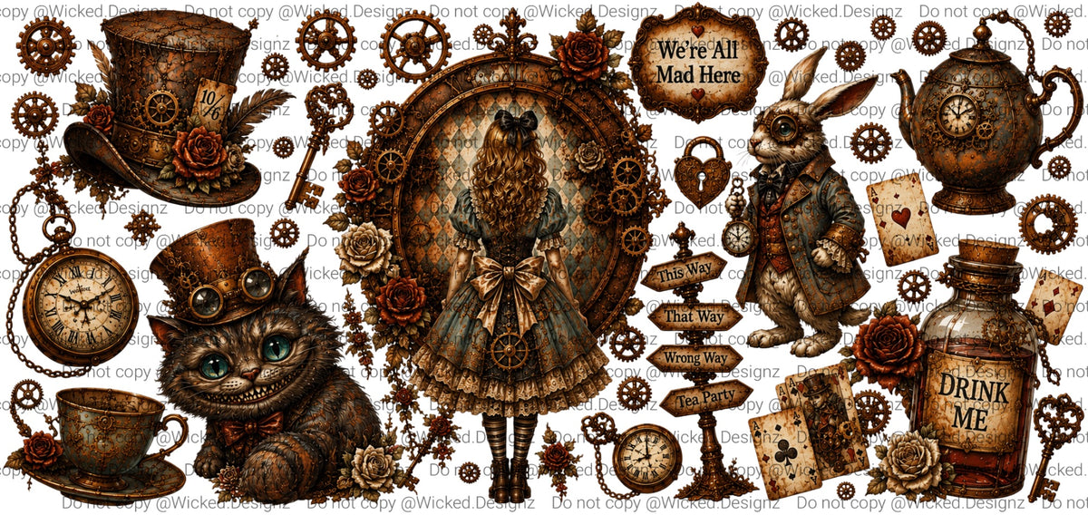 Steampunk Alice UVDTF