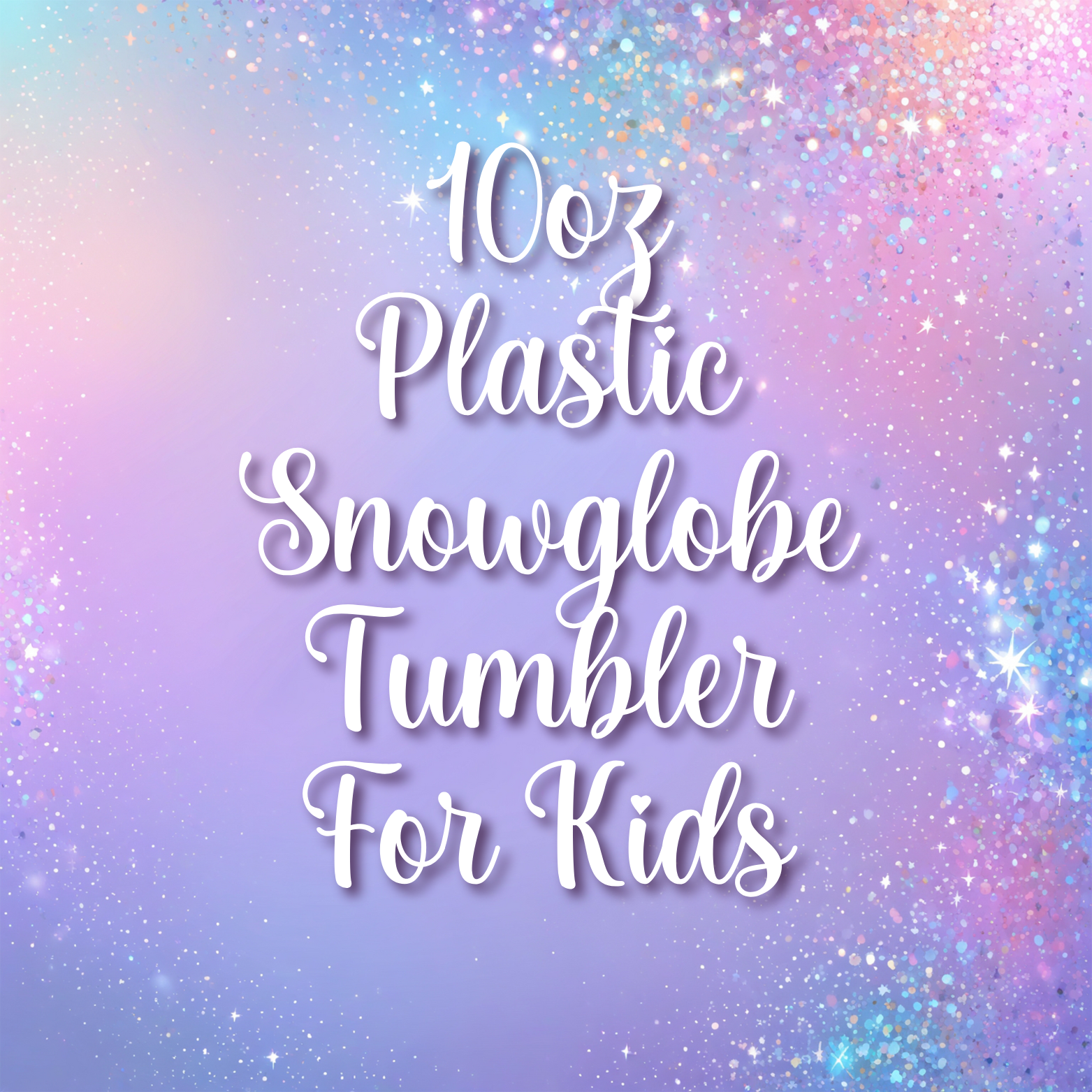 10oz Plastic Snow Globe Tumbler for Kids