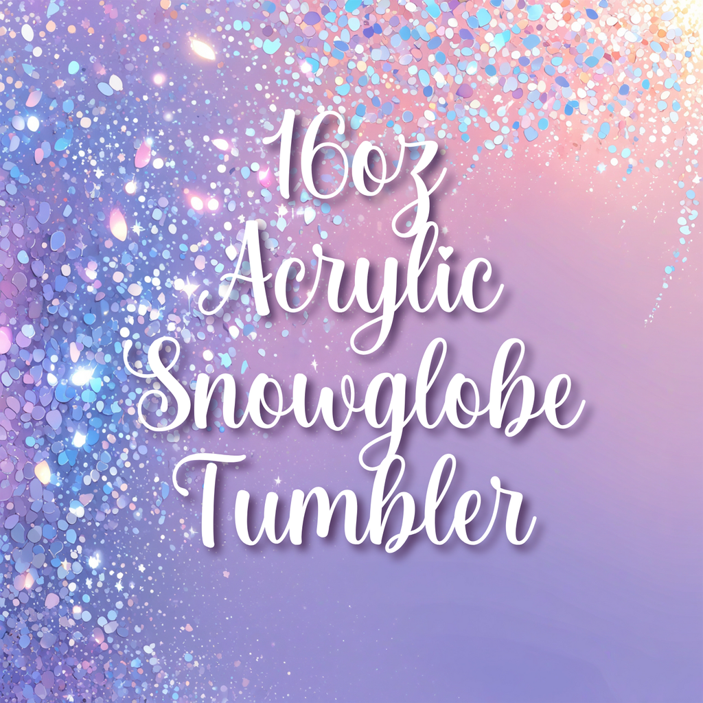 16oz Acrylic Snow Globe Tumbler