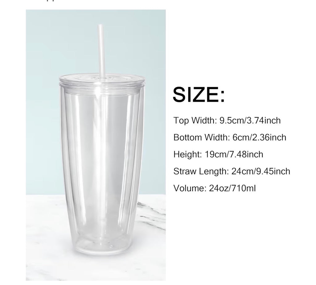 24oz Rounded Acrylic Snowglobe