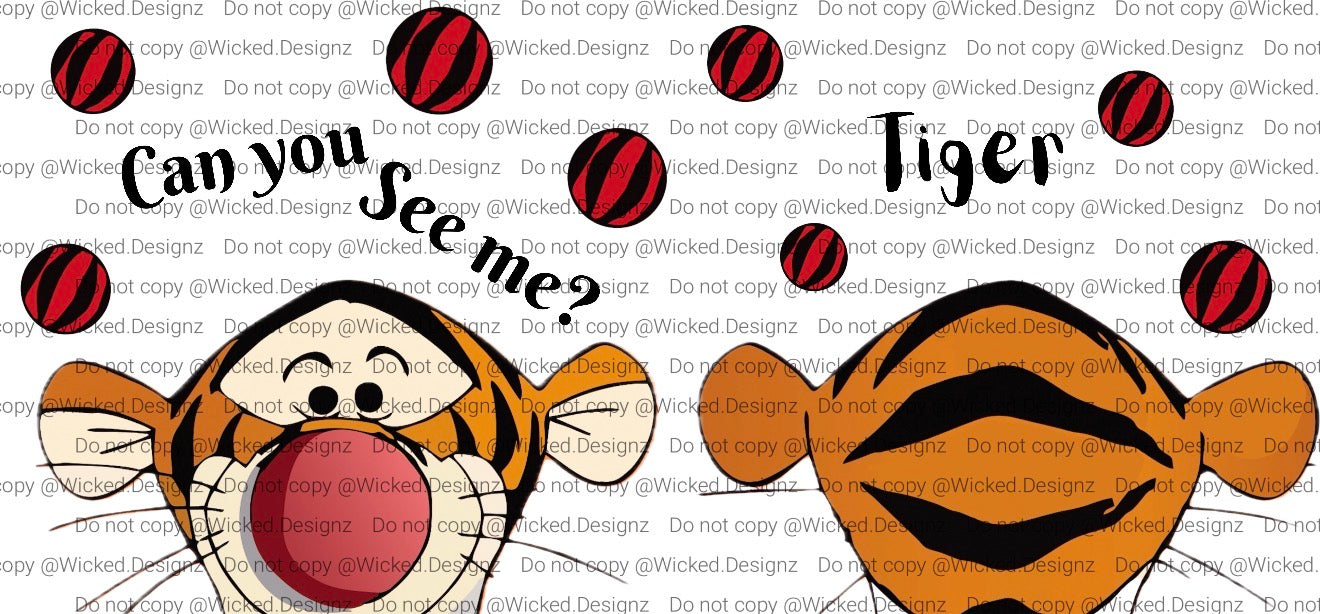 Can You See Me Tiger UVDTF