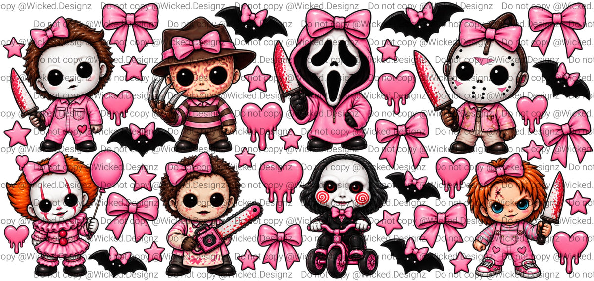 Pink Spooky Girls UVDTF