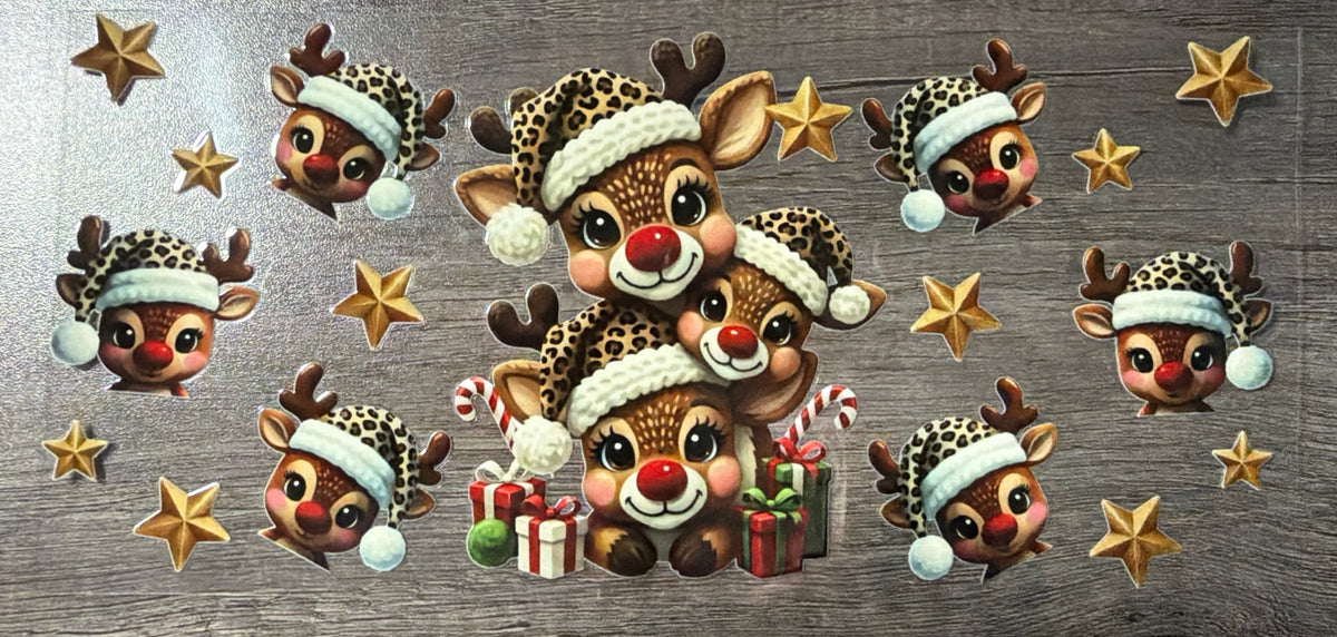 Cheetah Print And Reindeers UVDTF