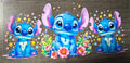 Stitch and Flowers UVDTF