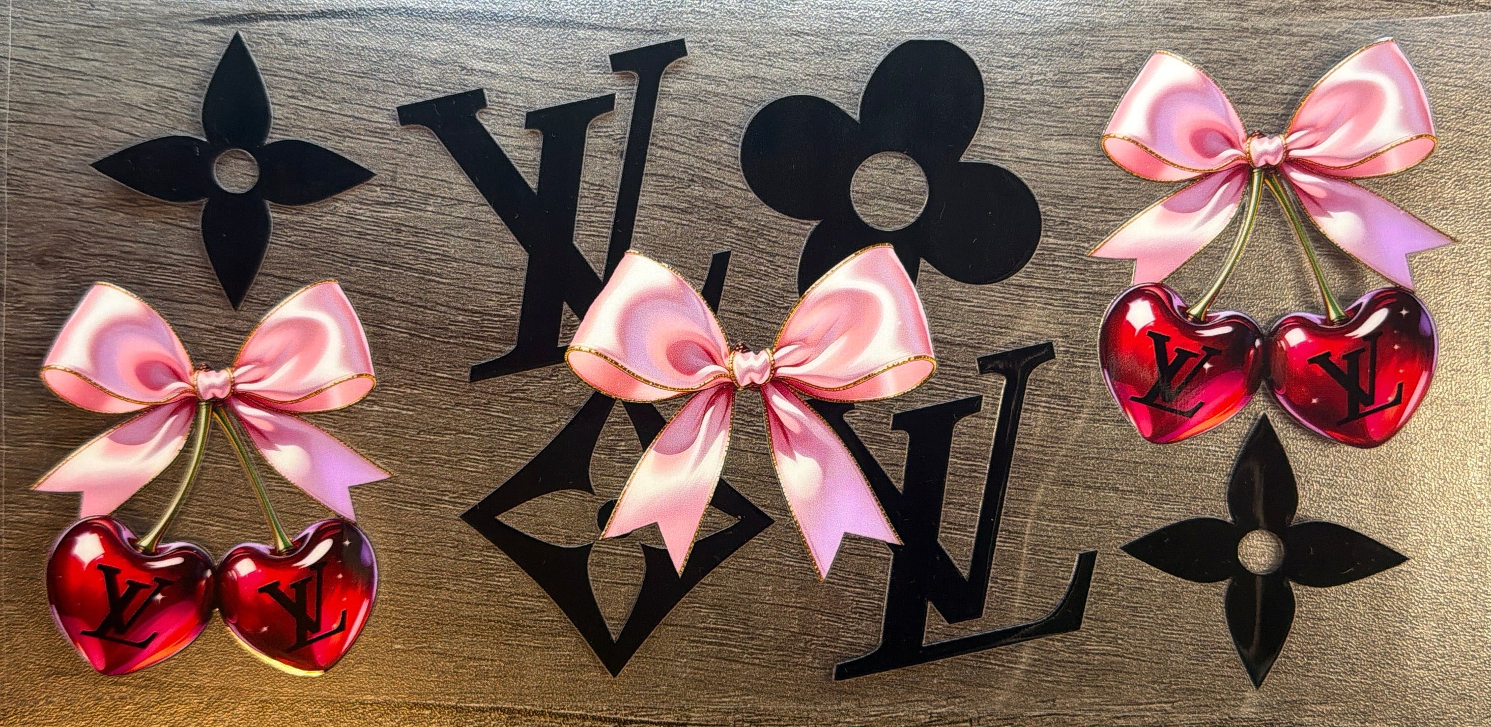 LV Bow Cheery UVDTF