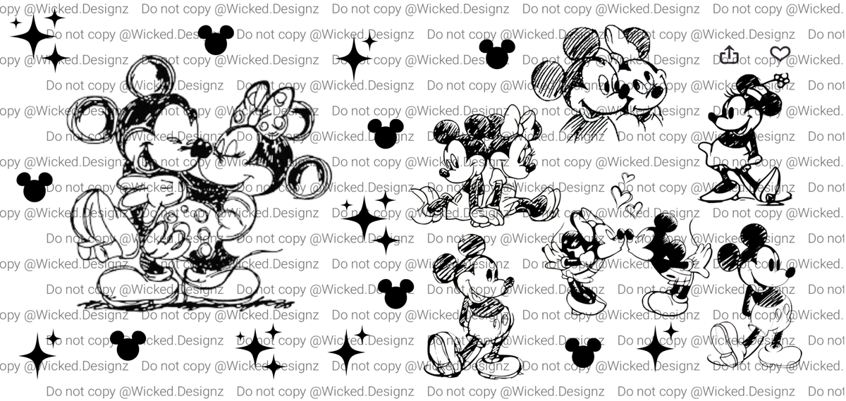 Mickey and Minnie UVDTF