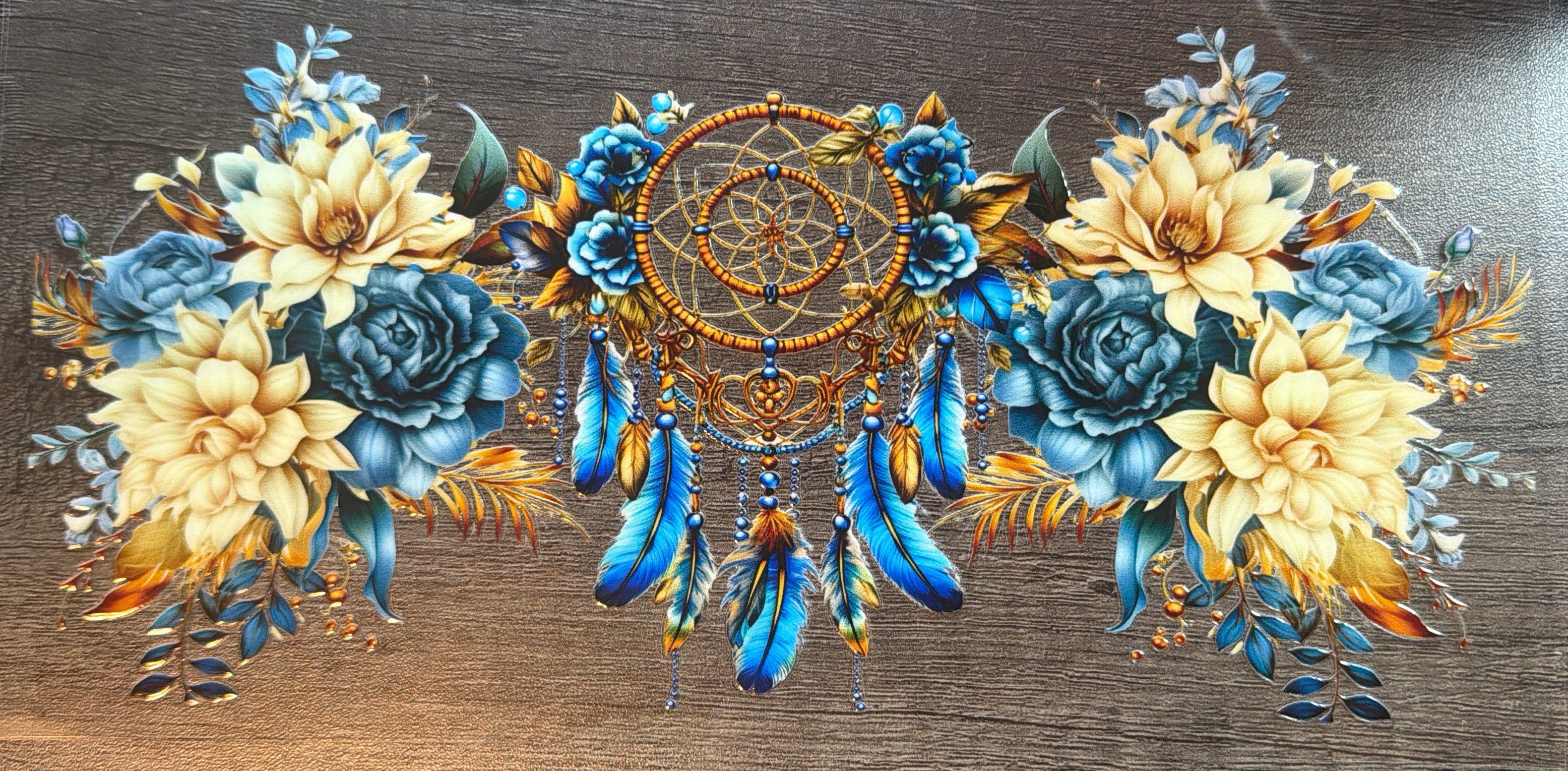 Dream Catcher with Flowers UVDTF