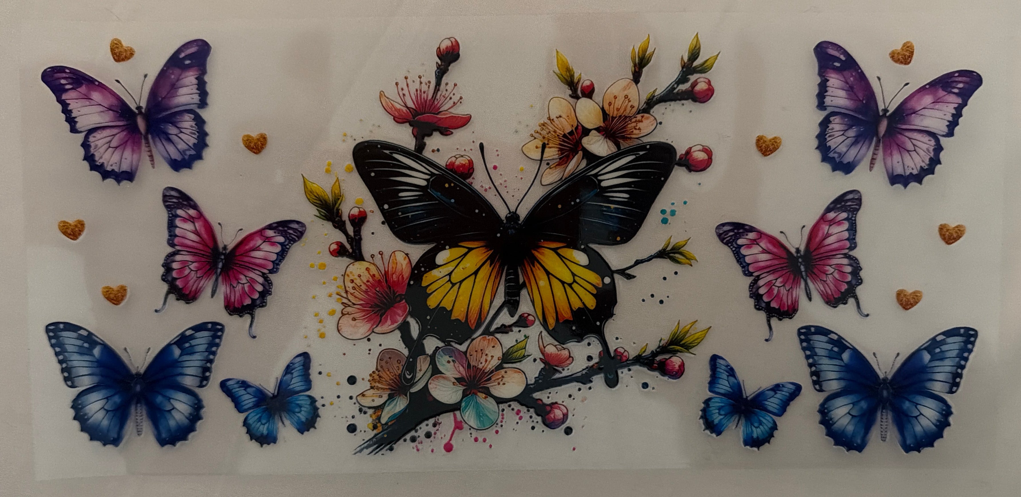 Butterflies and Flower Tree UVDTF