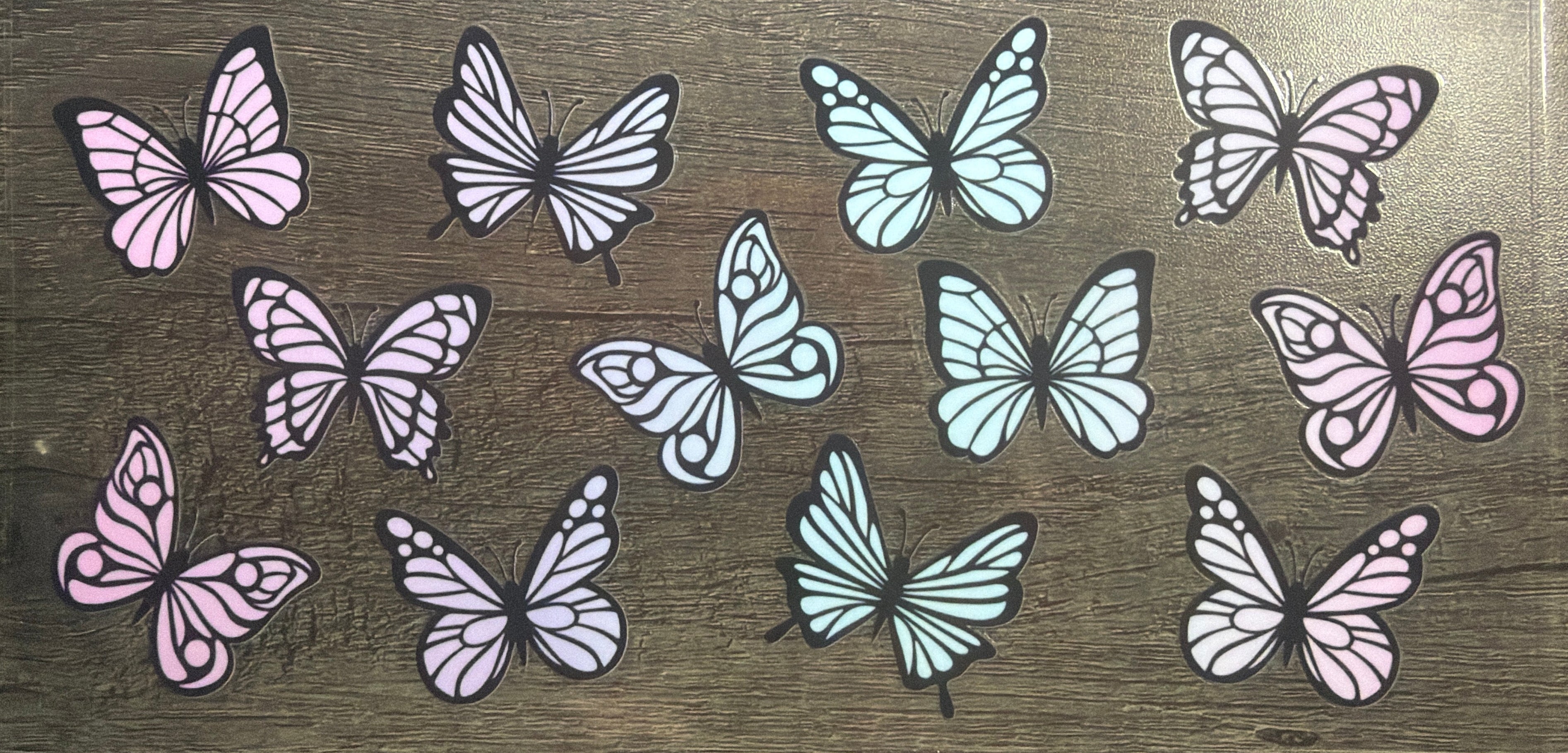 Pastel Butterflies UVDTF