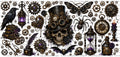 Steampunk Skelton Gothic UVDTF