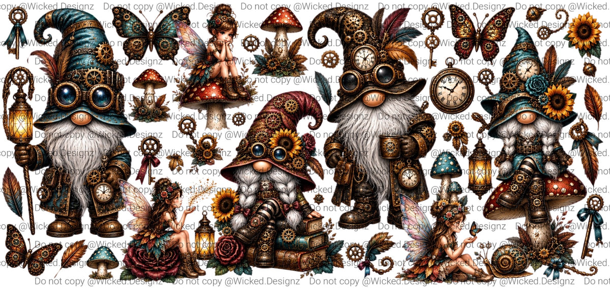 Steampunk Gnomes UVDTF