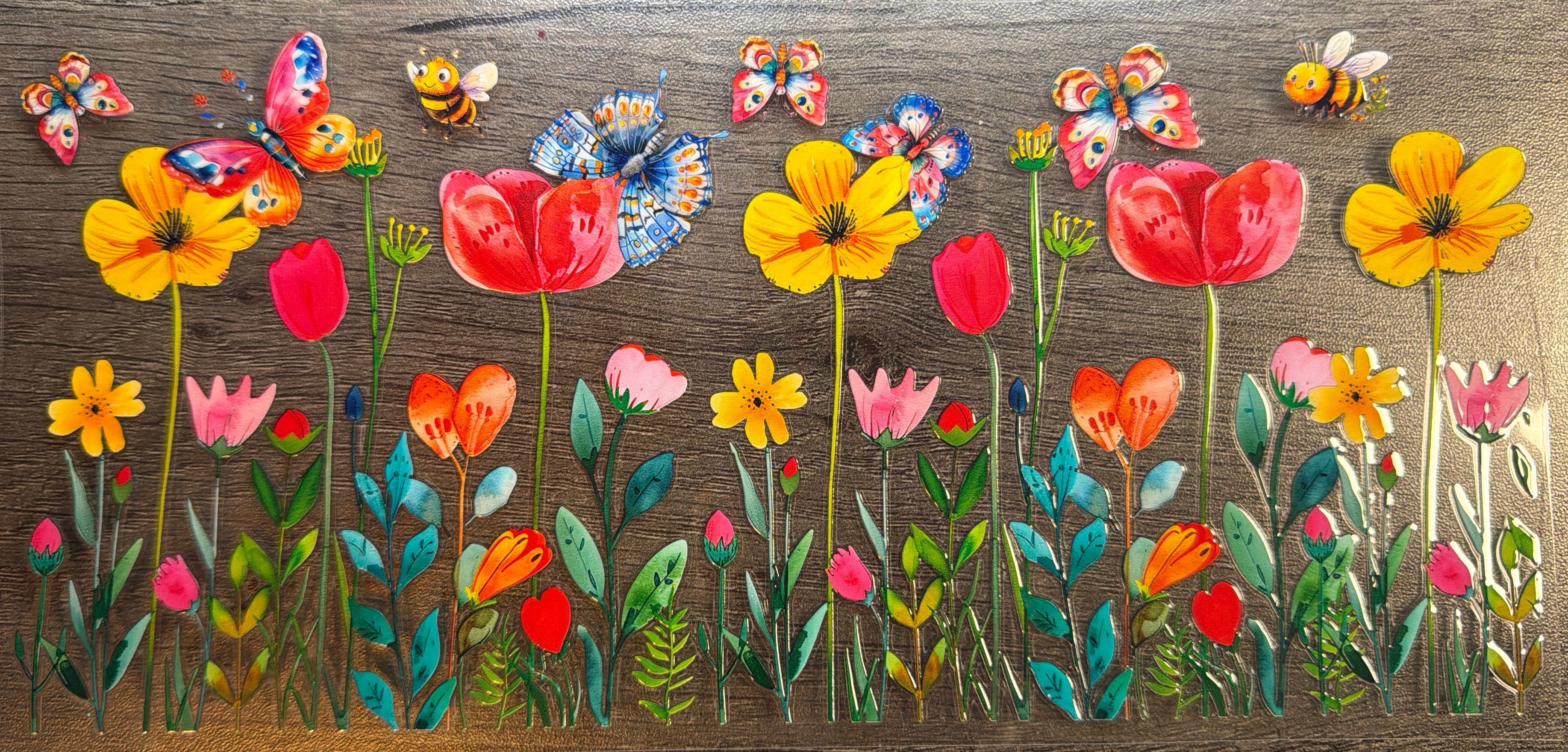 Flowers and Butterflies UVDTF
