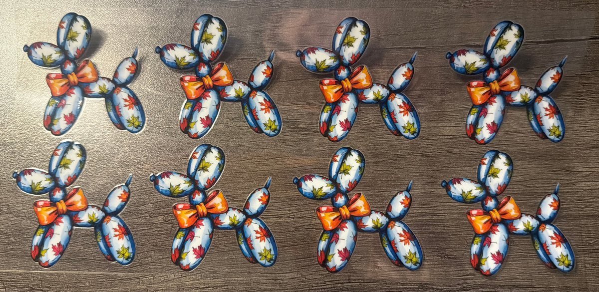 Fall Leaves Balloon Dogs UVDTF