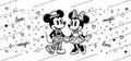Black and White Micky Minnie UVDTF