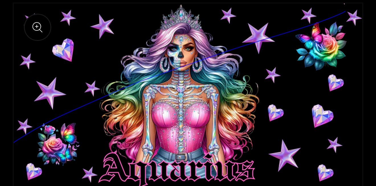 Aquarius Zodiac UVDTF