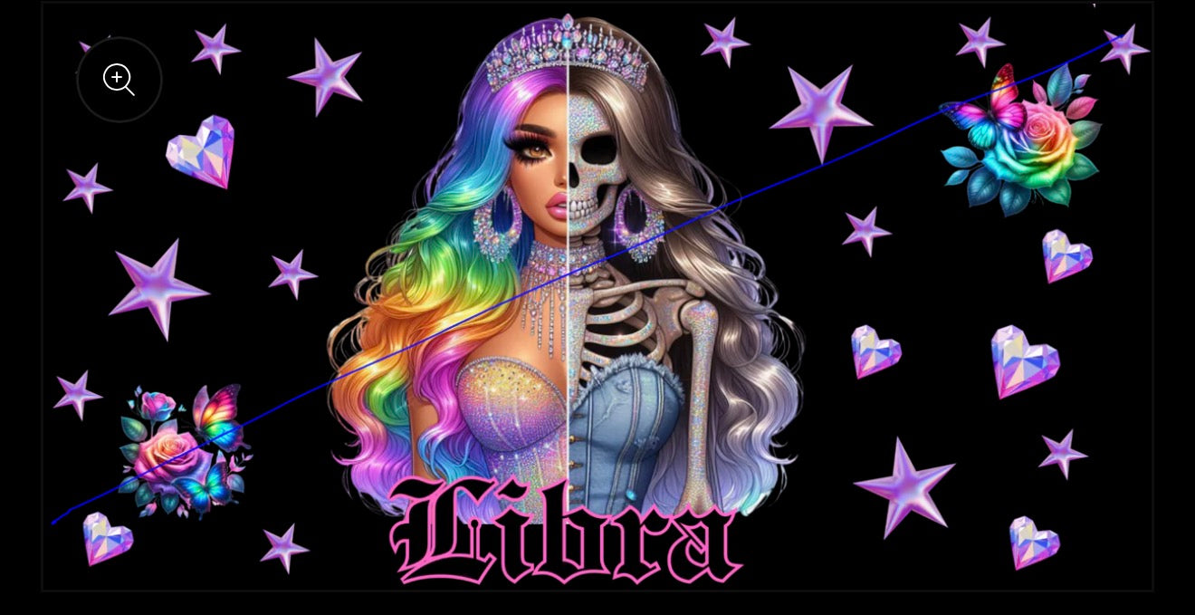 Libra Zodiac UVDTF