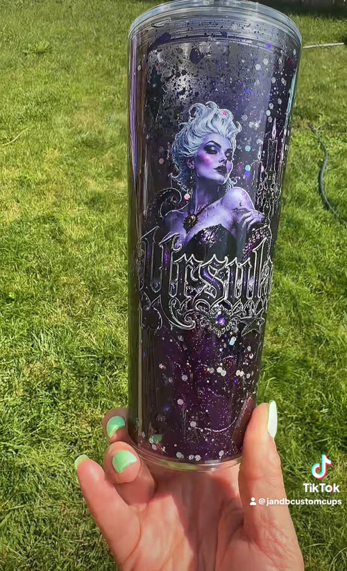 24oz Custom Dual Lava Snowglobe Tumbler