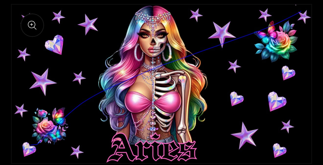 Aries Zodiac UVDTF