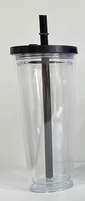 24oz Boba Acrylic SnowGlobe Tumbler