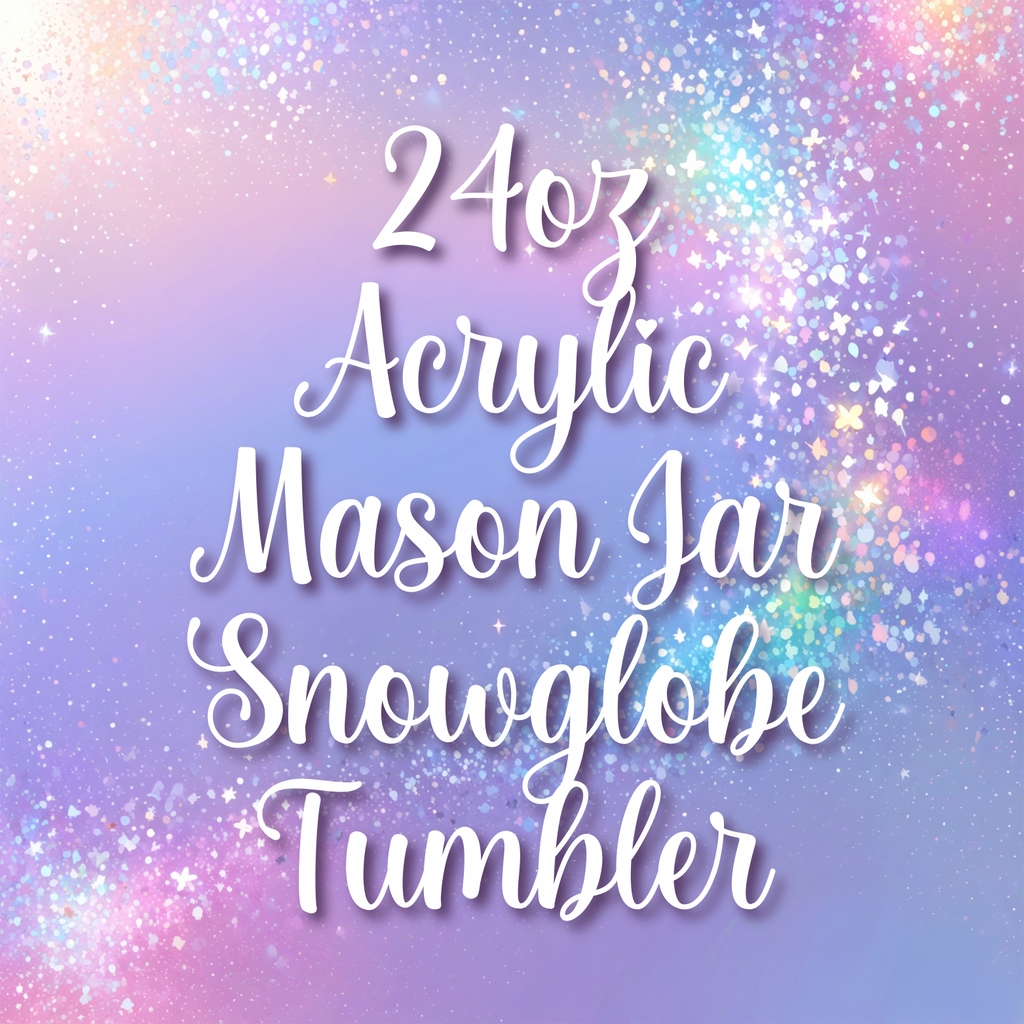24oz Mason Jar Snowglobe Tumbler (New)