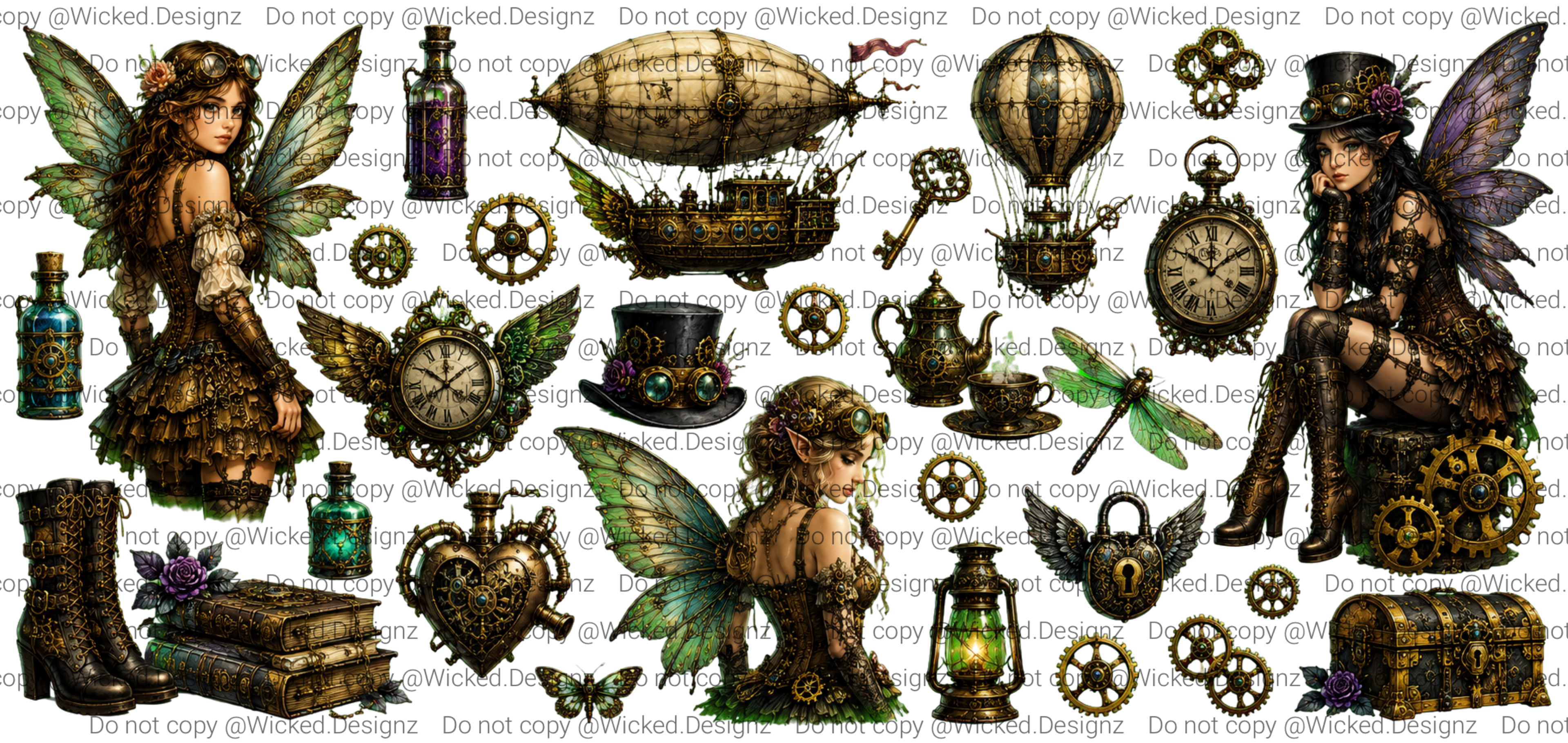 Steampunk Fairies 5 UVDTF