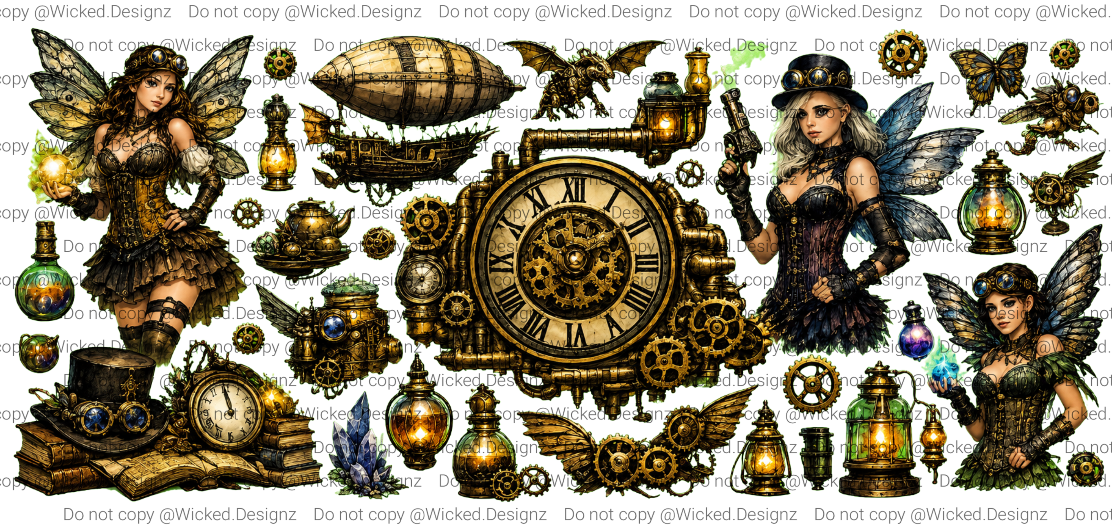 Steampunk fairies 3 UVDTF￼