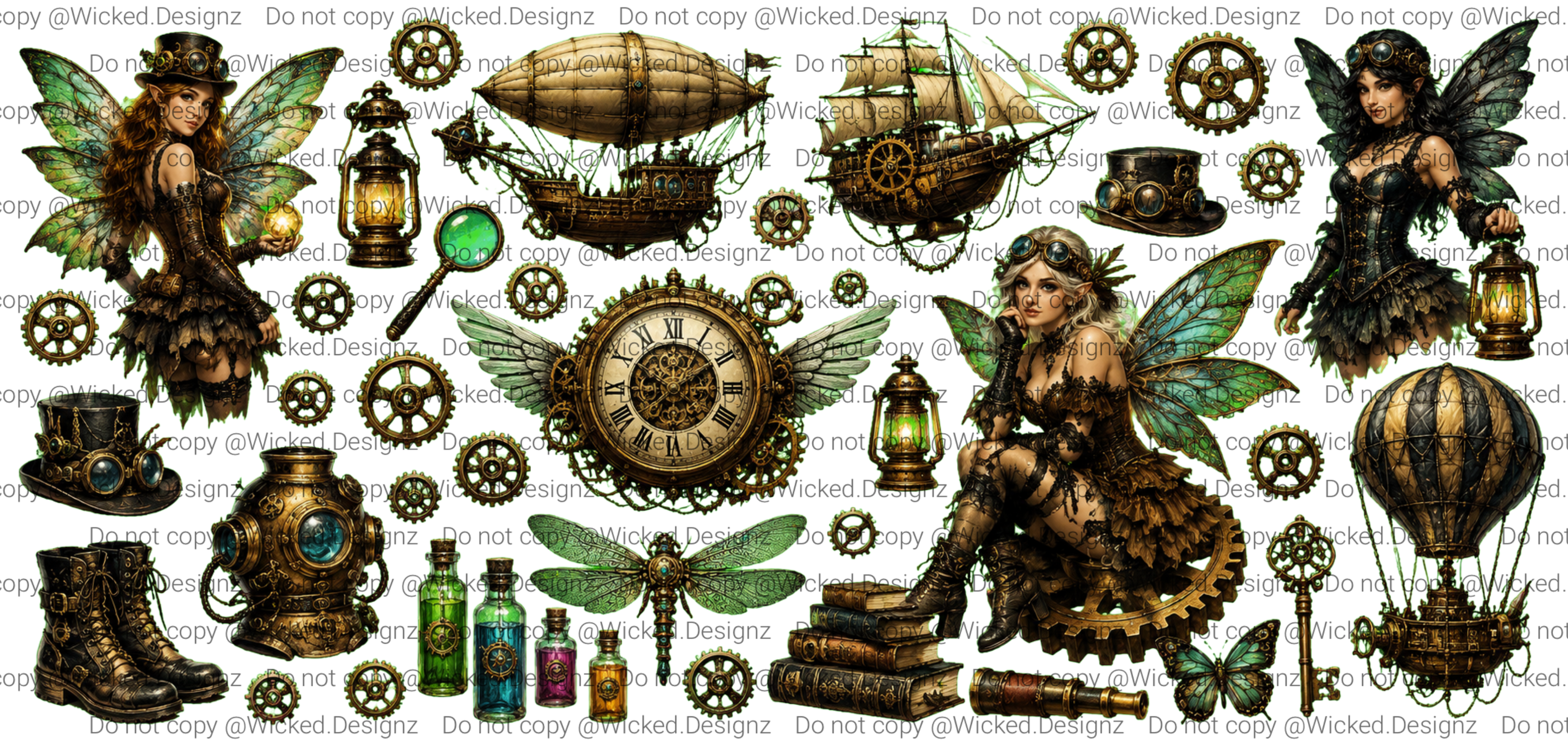 Steampunk Fairies 4 UVDTF