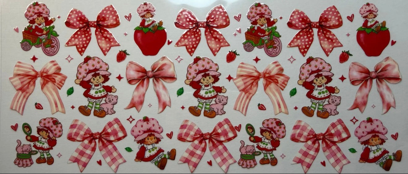 Strawberry with Bows UVDTF