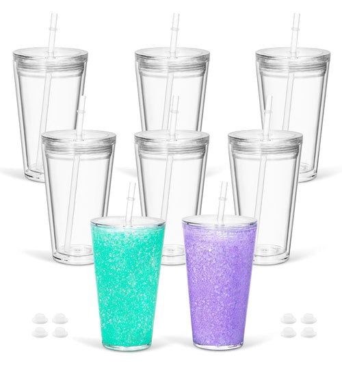 16oz Tapered Acrylic Snowglobe Tumbler