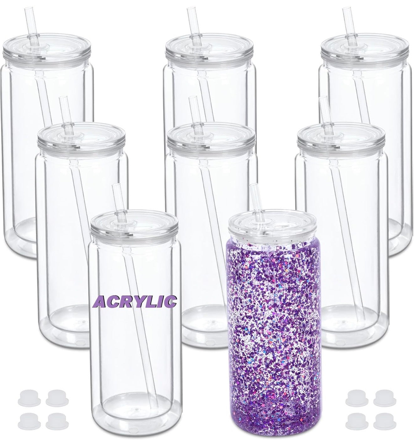 20oz Acrylic Snowglobe Tumbler