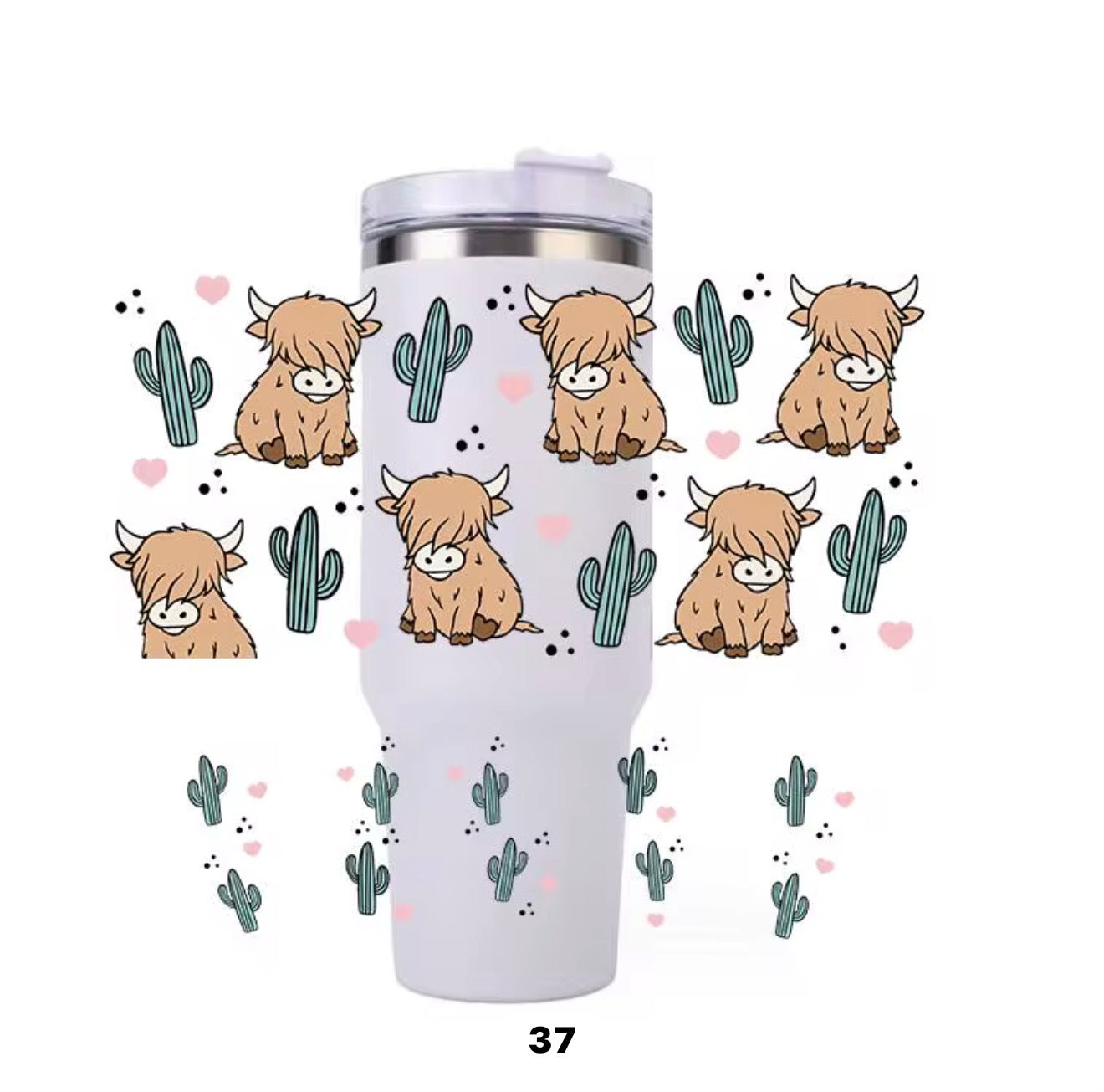 40 oz cow and cactus wrap