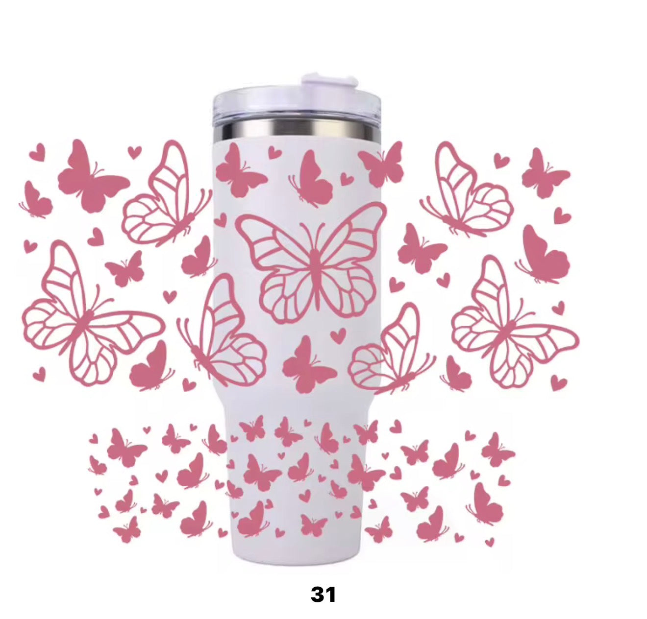 40 oz wrap All butterflies