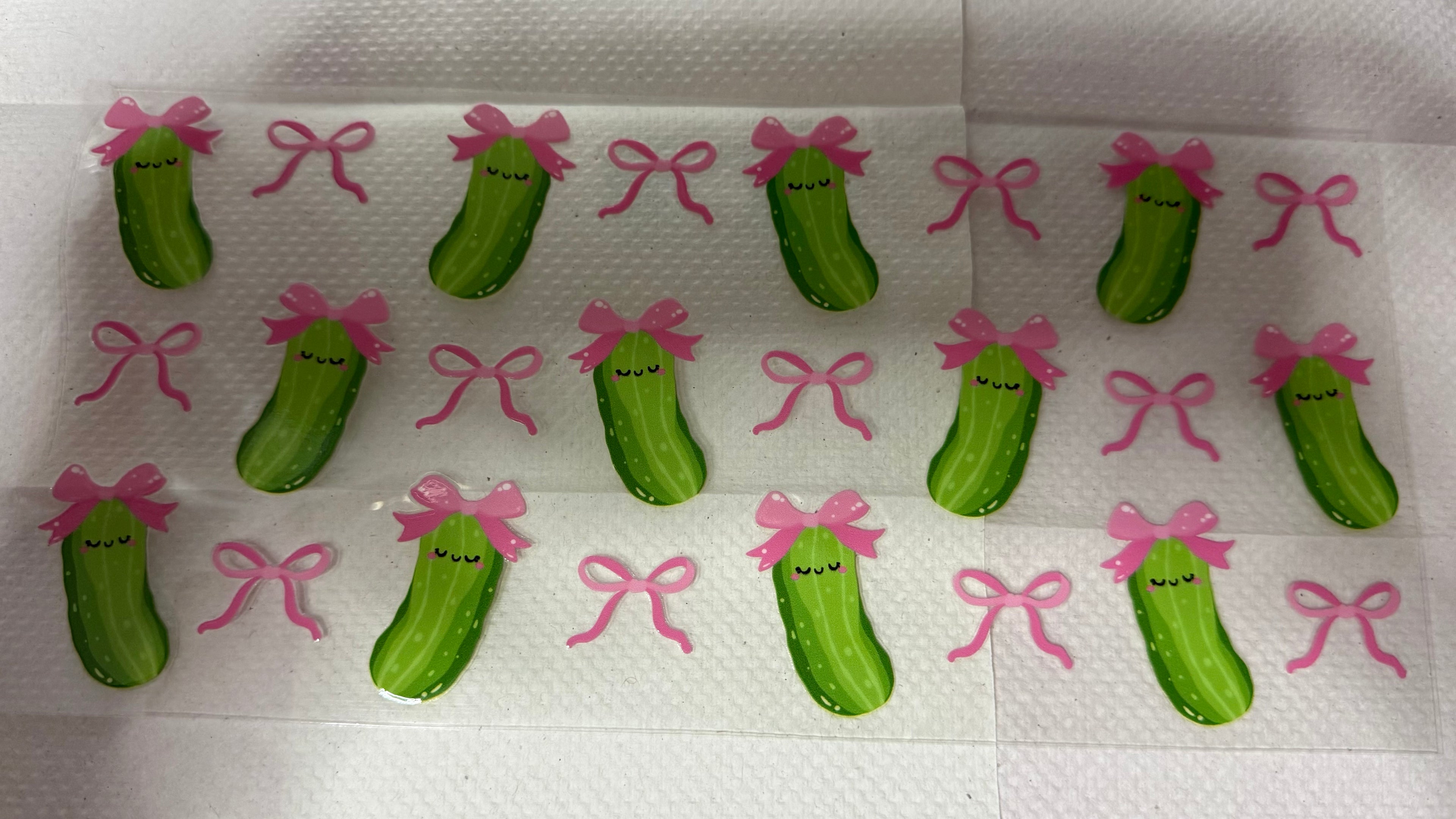 Whole pickles & Bows
