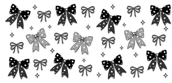 Black & gray bows
