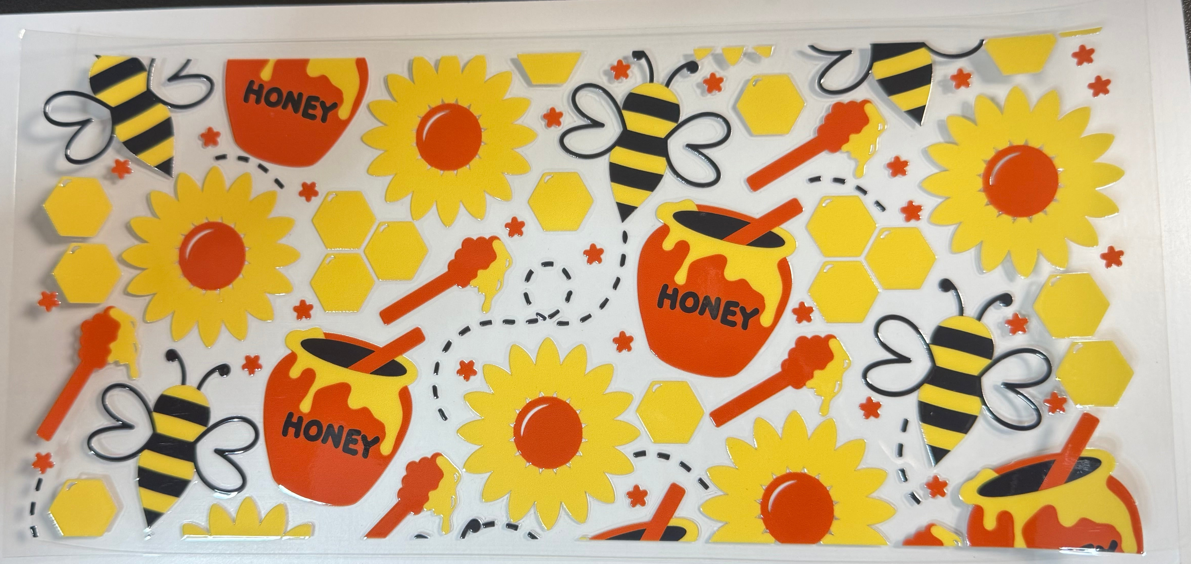 Honey & Bees uv dtf wrap