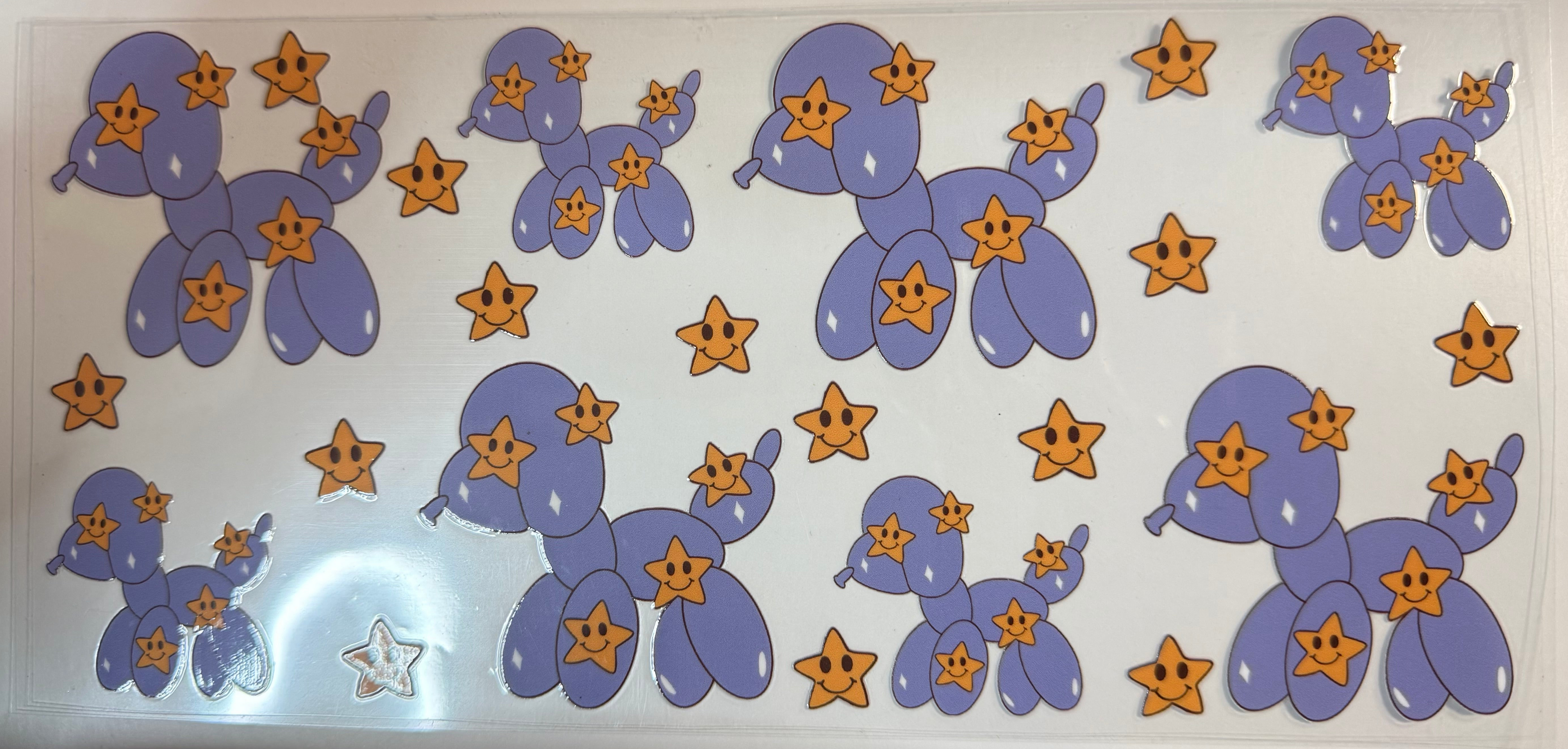 Balloon Dogs uv dtf wrap