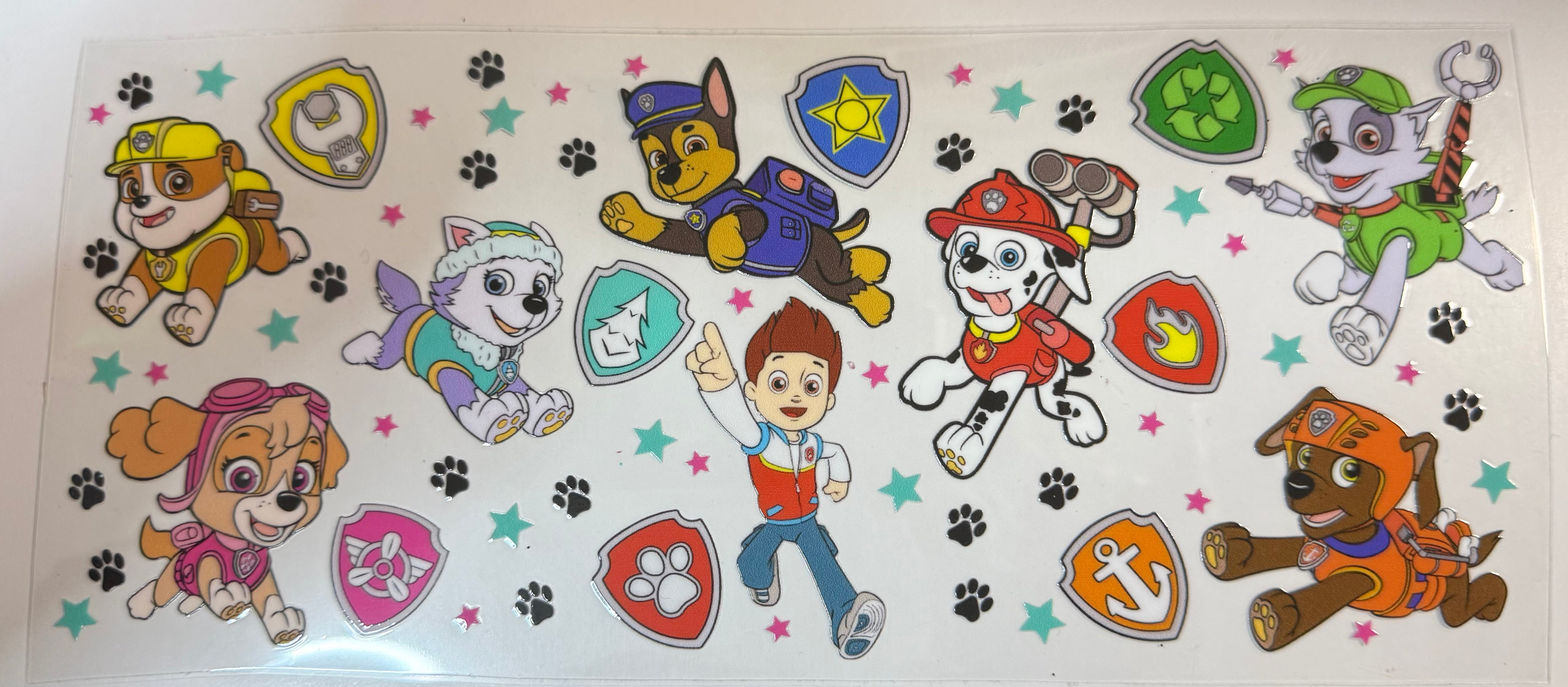 Paw Patrol uv dtf wrap