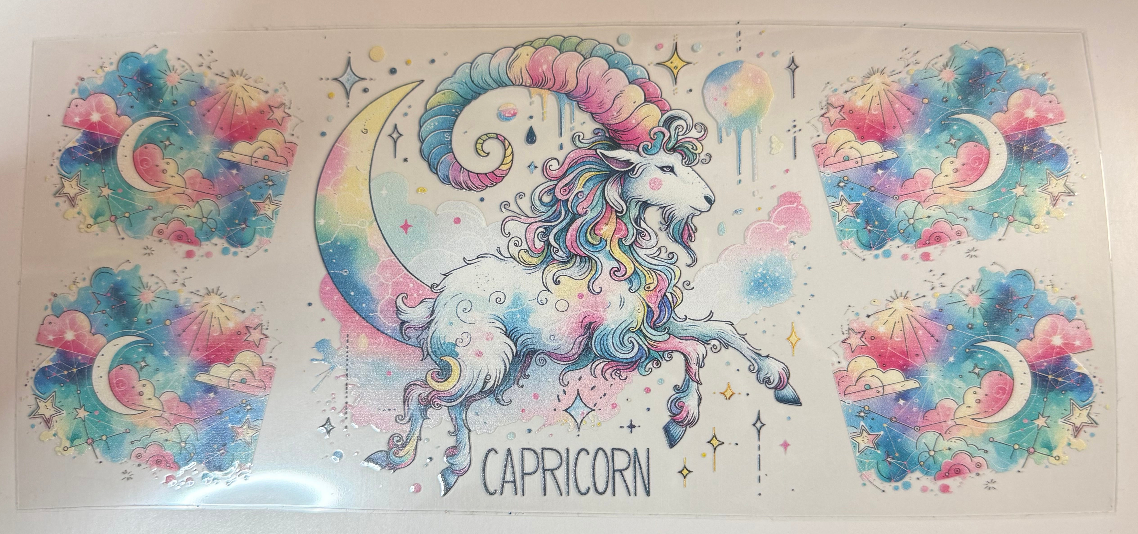 Capricorn zodiac uv dtf wrap