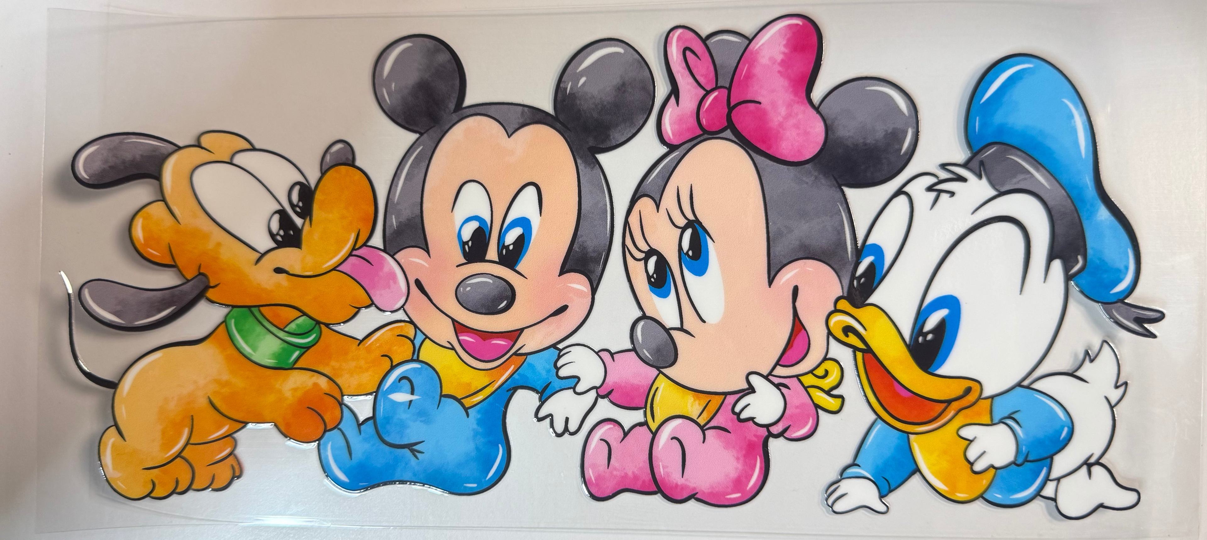 Baby Mickey, Minnie uv dtf wrap