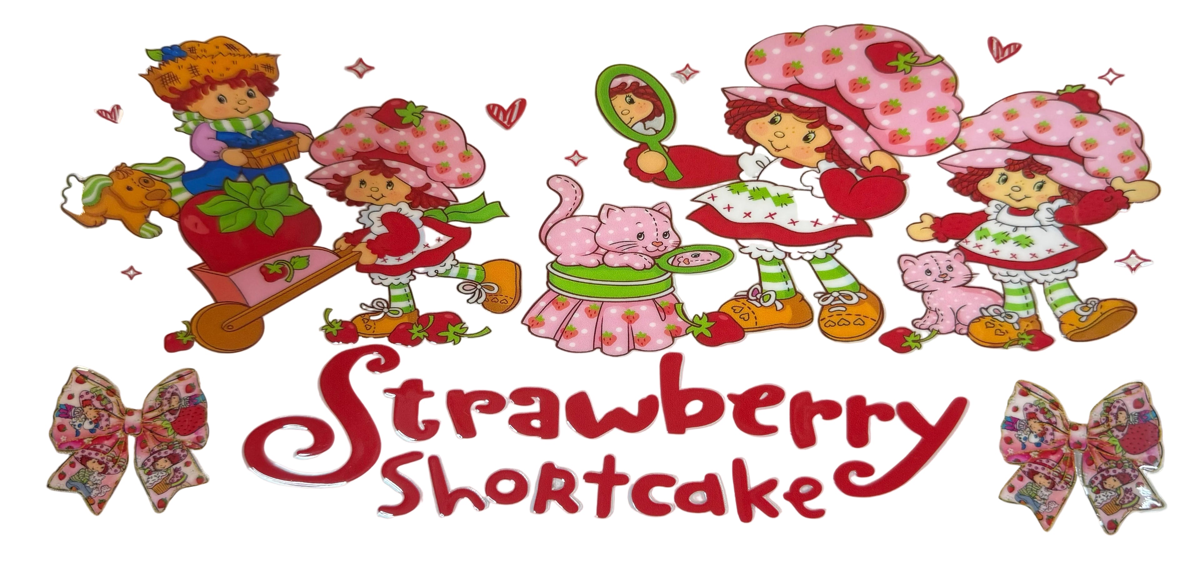 Strawberry shortcake uv dtf wrap