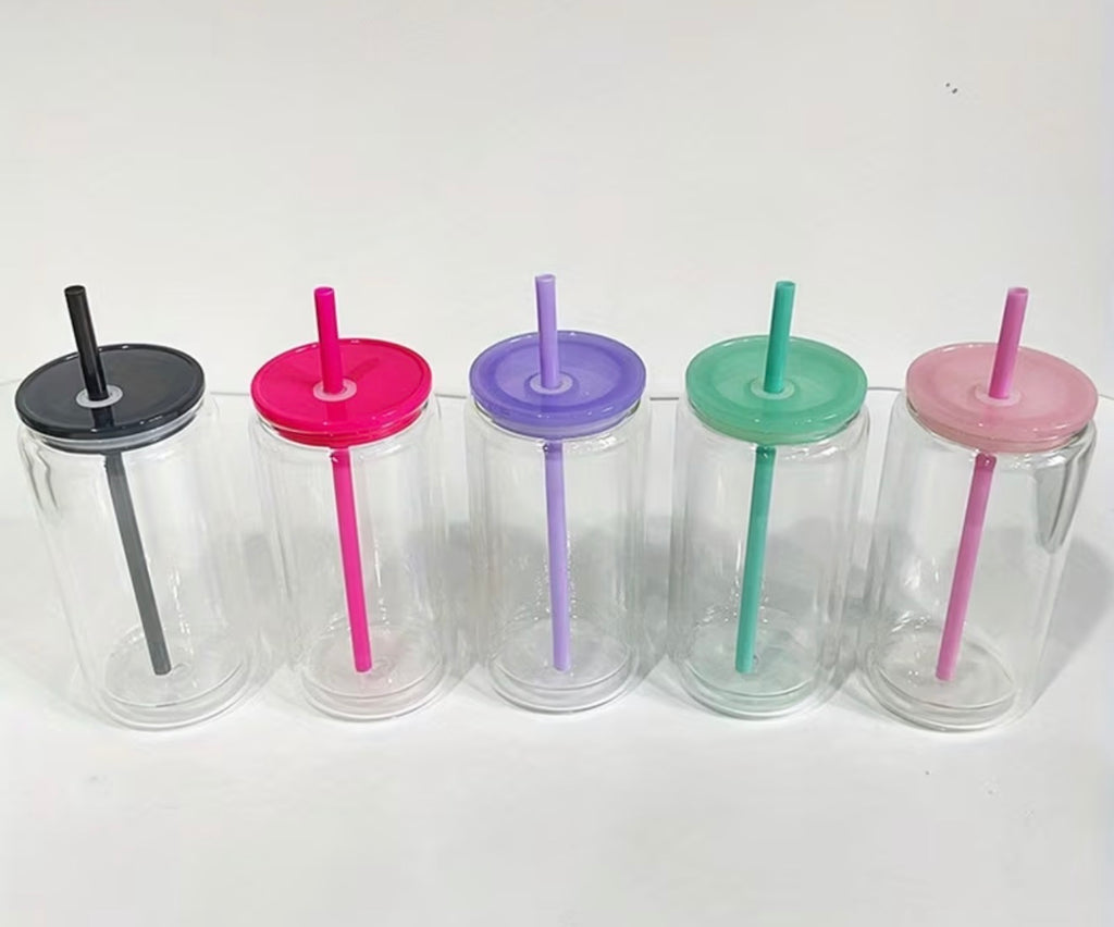 16oz Jelly Lid w/Matching Straw Acrylic Snowglobe Tumbler