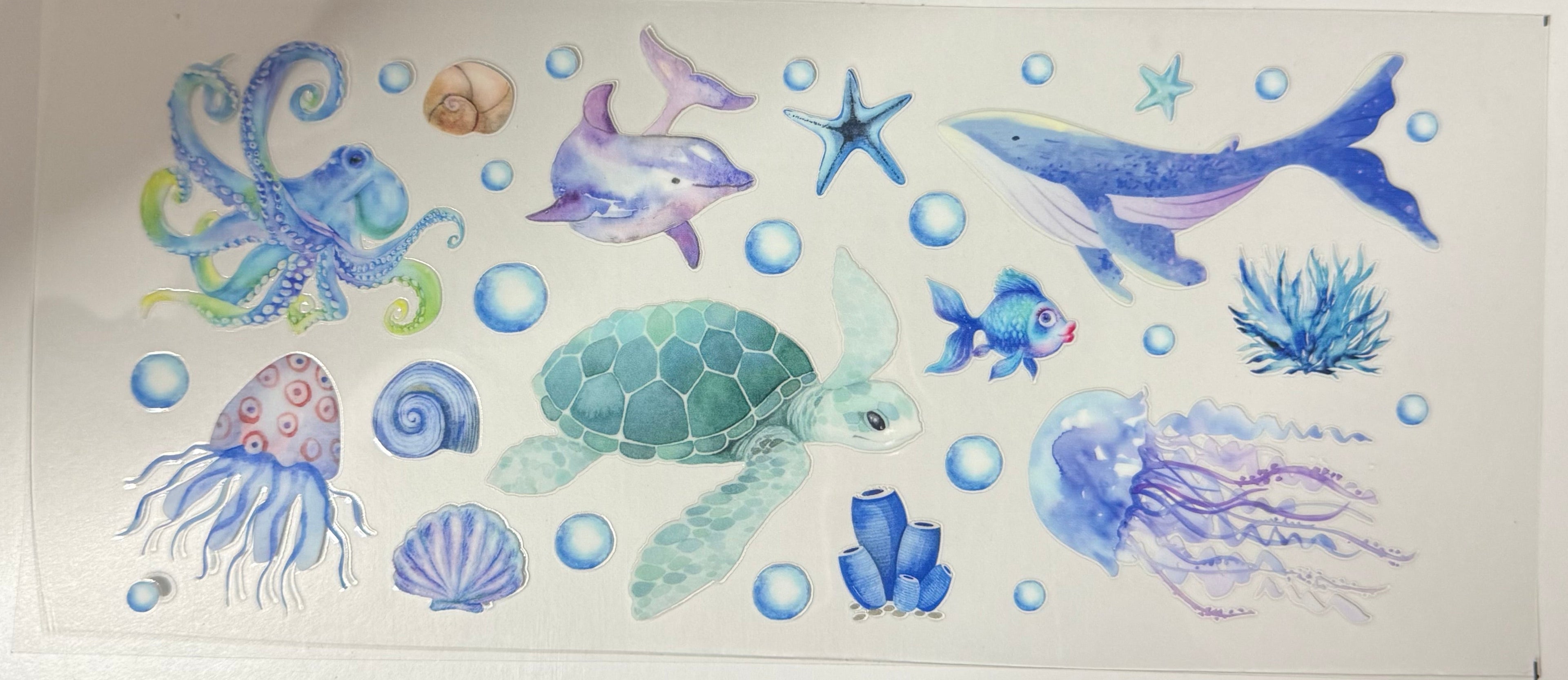 Sea Animals UVDTF wrap